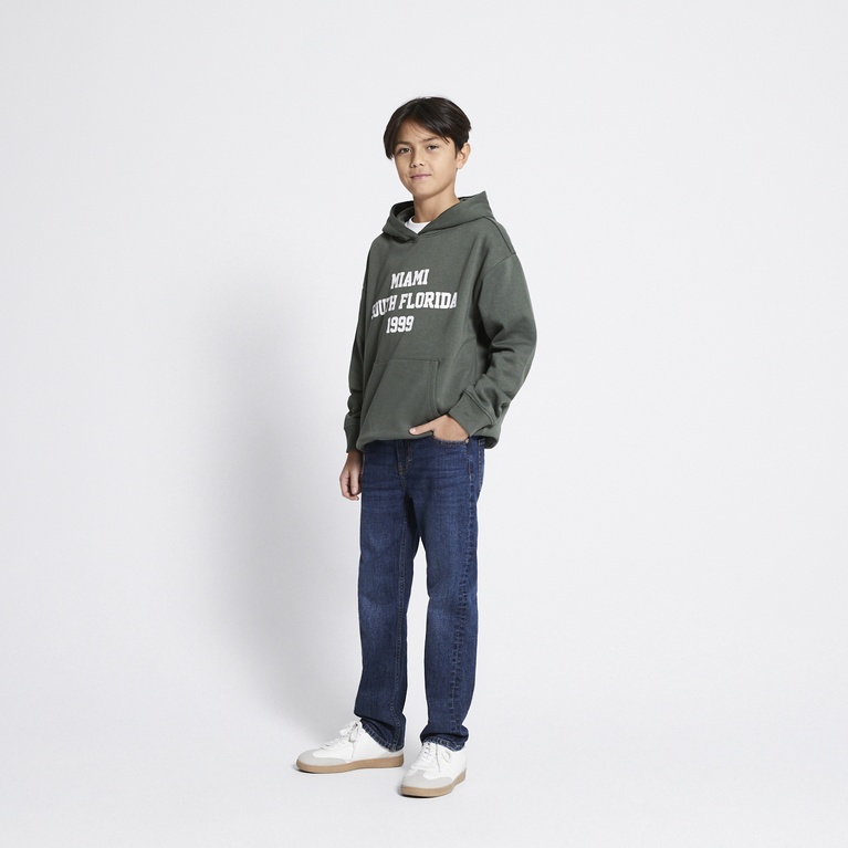 Printed hoodie "Jordon" Dark green 2